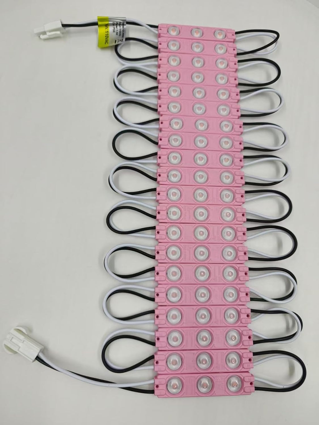 AC 110V LED Module Pink 1.5W for Letter Lightbox Advertising Signs with Tape Adhesive Backside (Pink, 200pcs Pack)