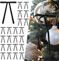 SIMISI RIBBON 24Pcs Black Christmas Velvet Ribbon Bows Decorations Xmas Ornaments Vintage Decor for Tree, Wreath, Garland (3/8'' Width, 5 * 7 inch)