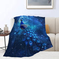 Peacock Blanket Peacock Throw Blanket Animals Flannel Stuff Merch Cozy Decor Fleece Plush Fuzzy Warm Soft Lightweight Bedding Gifts for Girls Women Men Boy Couch Sofa 80"X60"