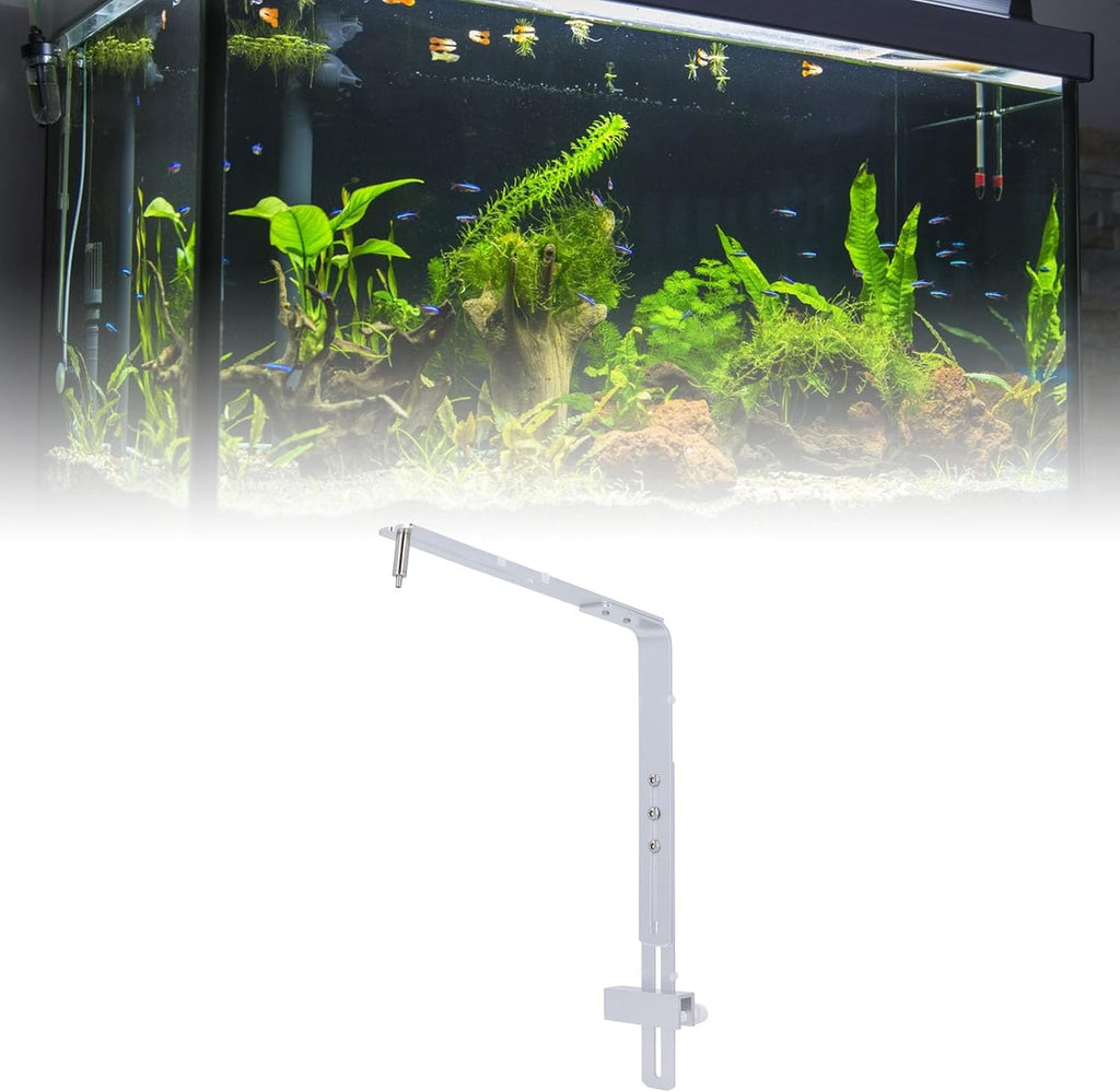 Aquarium Light Bracket, Aluminum Alloy Professional Adjustable Height Fish Light Stand Kit for Hanging Lamp with Easy Installation and Versatile Usage (Silver)