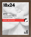 Americanflat 18x24 Poster Frame with Polished Plexiglass - Wide Picture Frames Made of Engineered Wood for Vertical or Horizontal Wall Display - Epic Collection - Mahogany