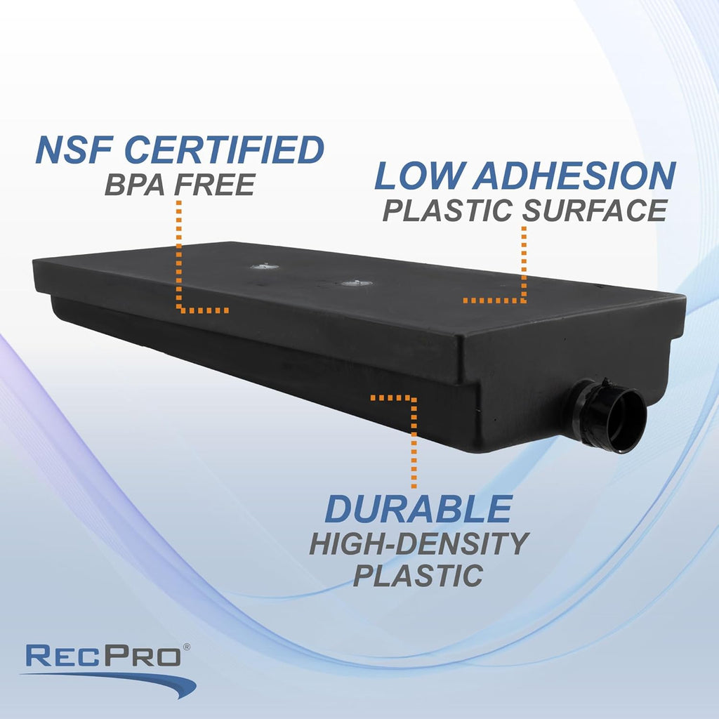 RecPro RV Holding Tank | 54" x 22" x 8" | for Black Water Applications | Made in USA (30 Gallon)