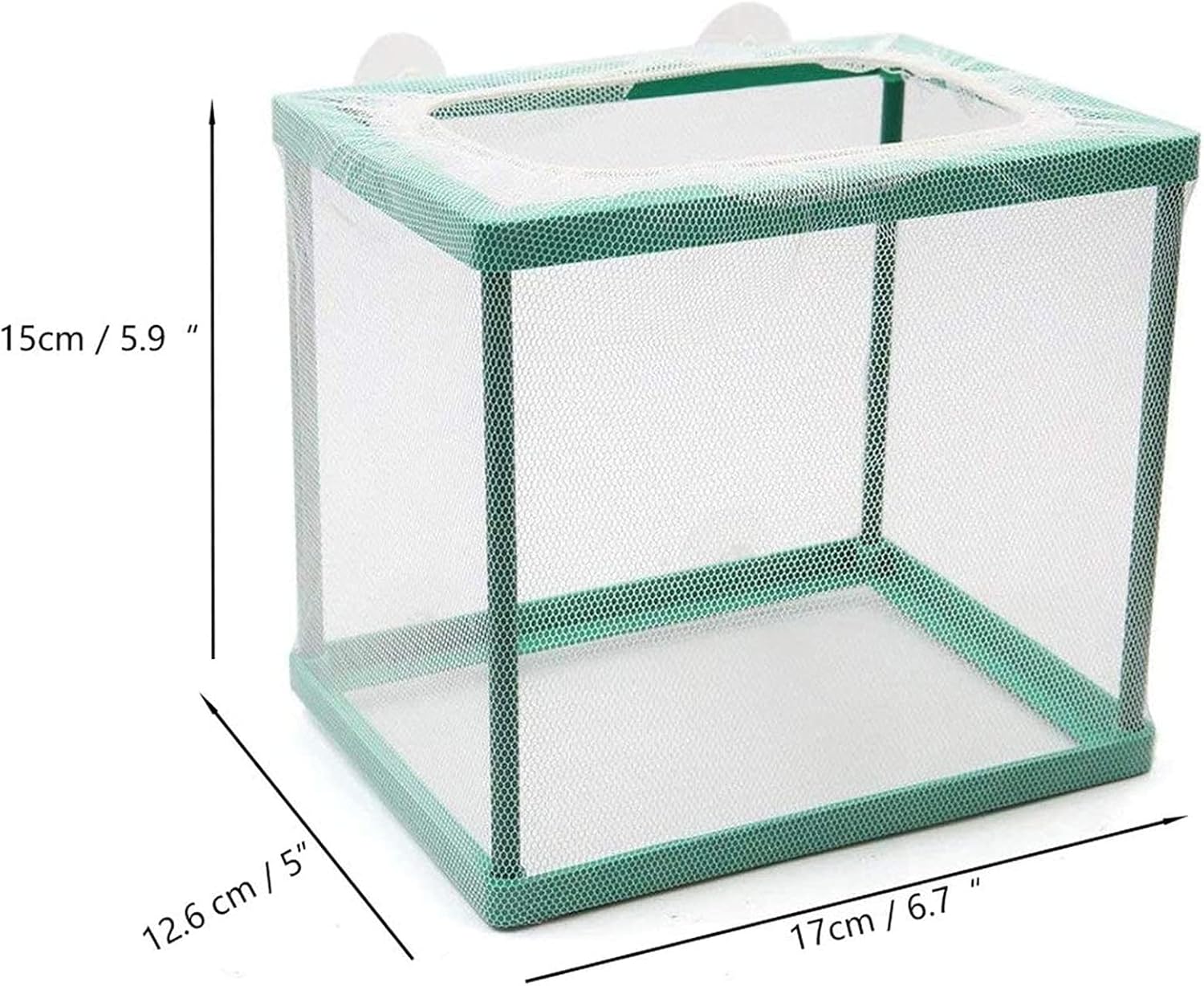 Still Awake, Aquarium Fish Breeder Box, Isolation Hatching Juvenile Spawning Incubator, Water Net Hatcher, Nylon Mesh Fry Hatchery Box Separation Net（Green S）
