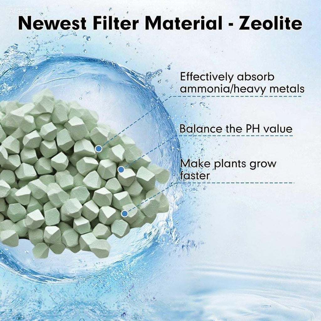 Aquarium 2 Pack Medium Filter Cartridges with Zeolite, Compatible with Whisper Filters 10i, IQ10, PF10 Power Filters