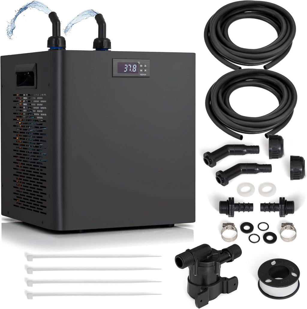 Chiller for Ice Bath and Cold Plunges Including All Hoses and Pumps. 1/3 HP, 2/3 HP, 1 HP Models