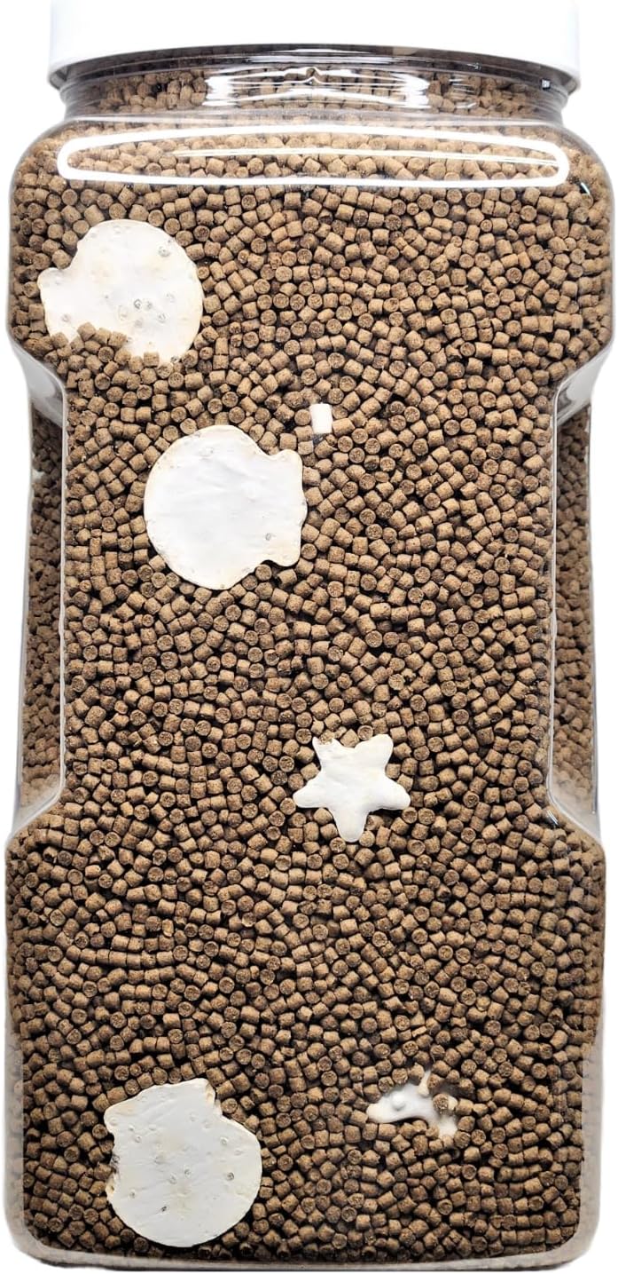 Aquatic Foods Inc. Calcium Blocks Included in These 40% Protein 3mm Sinking Pellets for Shrimp, Snails, Crabs, Catfish, Plecos for All Tropical Fish. Pellets by Zeigler…5-lb Lg Jar
