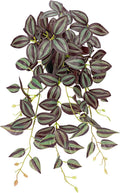 DILATATA Fake Plants Artificial Potted Plants 20 Inch Faux Peperomia Ivy Vine Plant Hanging Plant for Home Office Desk Shelf Indoor Outdoor Decor