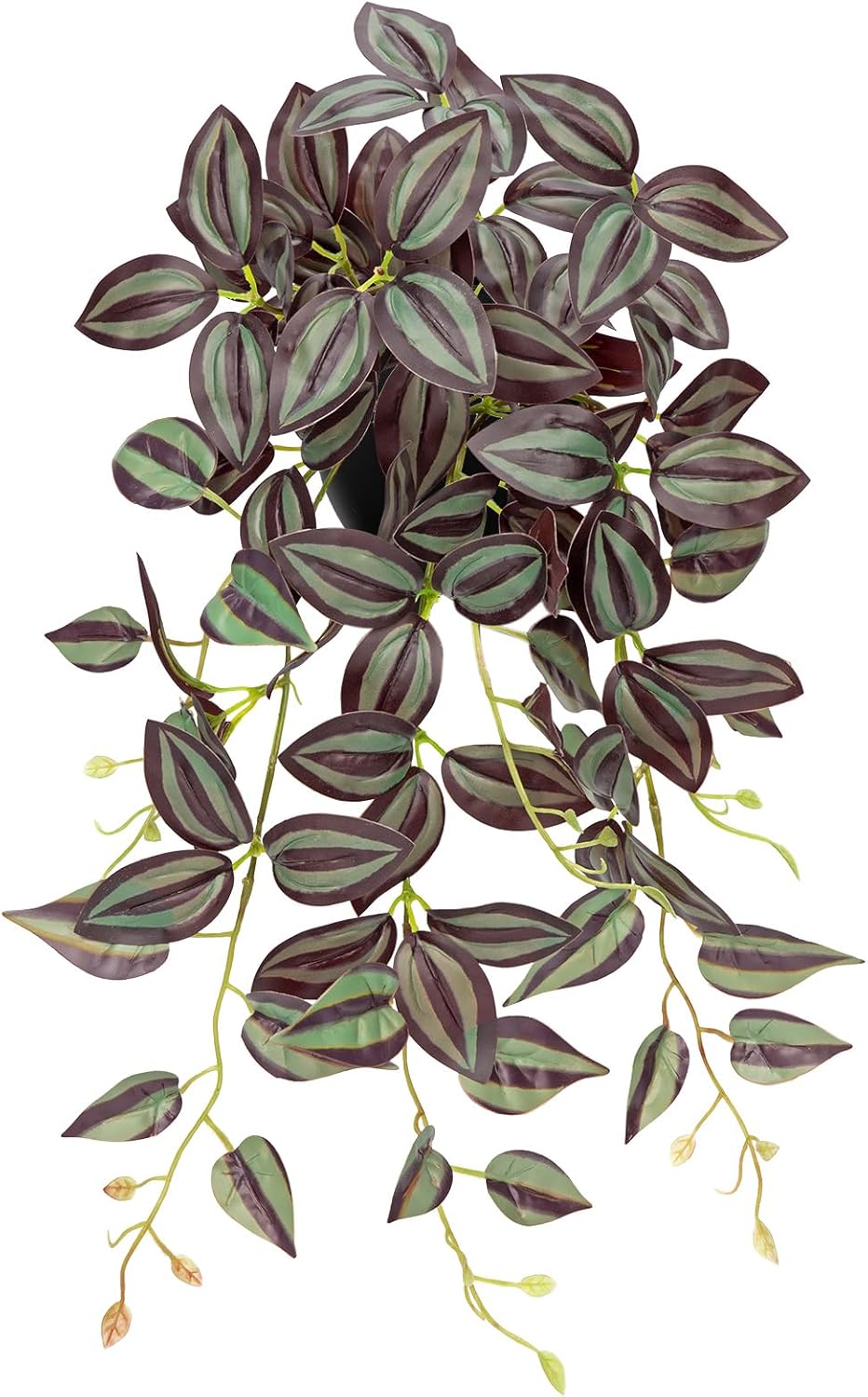 DILATATA Fake Plants Artificial Potted Plants 20 Inch Faux Peperomia Ivy Vine Plant Hanging Plant for Home Office Desk Shelf Indoor Outdoor Decor
