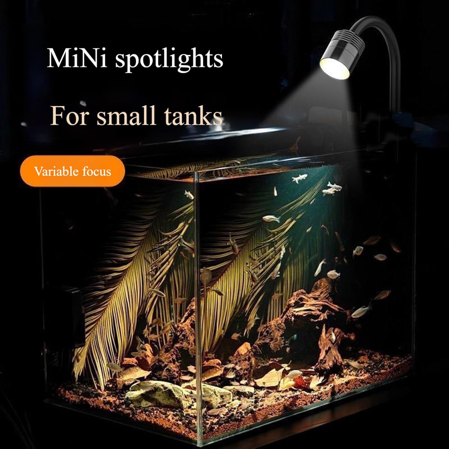 LED Aquariums Light for Freshwater Fishtanks Focused Beam Aluminum Housing Efficient Waterproof Lighting Essentia