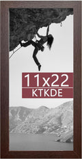KTKDE 11x22 Newspaper Frame wooden with Polished Plexiglass,Poster Frame Studio Gallery Horizontal and Vertical Art Prints of The Walls
