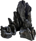 AnRui Aquarium Mountain Artificial Jagged View Stone Decorations Resin Betta Cichlids Hideaway Rock Aquascaping Hiding Cave Hermit Crab Hideout Ornaments (Small)