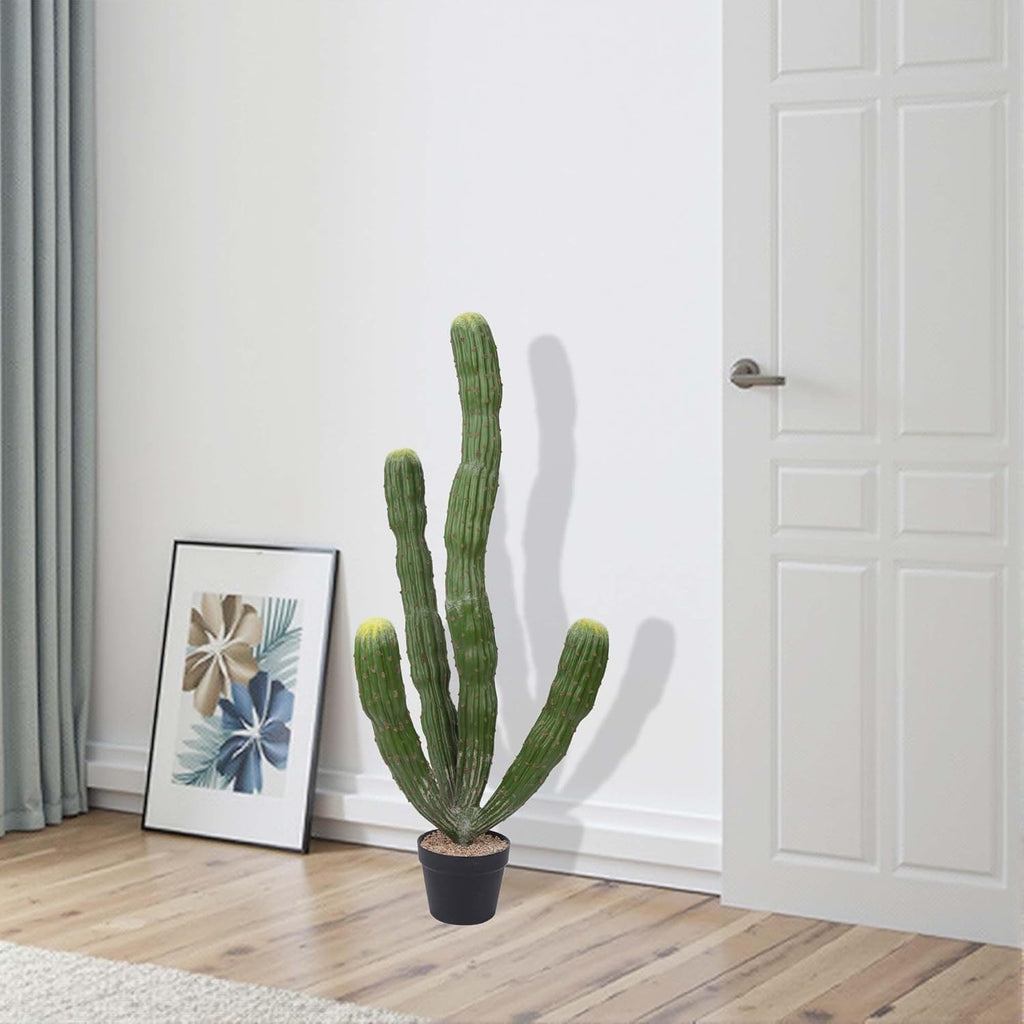 43Inch Artificial Cactus Faux Cacti Fake Cactus Saguaro Potted Plants for Indoor Outdoor Home Offices Store Decoration