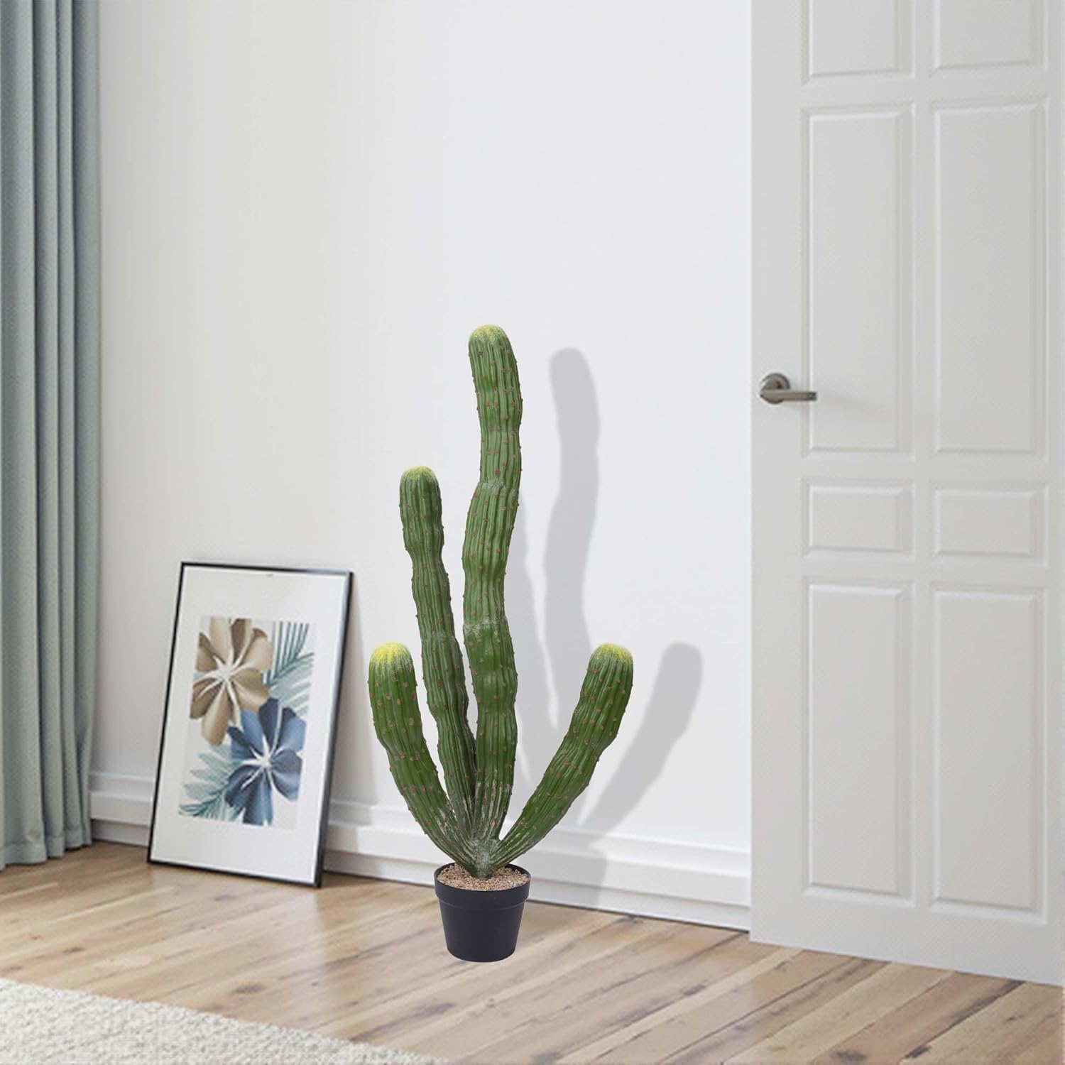 43Inch Artificial Cactus Faux Cacti Fake Cactus Saguaro Potted Plants for Indoor Outdoor Home Offices Store Decoration