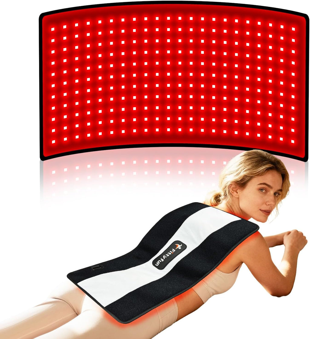 Red Light Therapy for Body, 24"x12" Large Near Infrared Light Therapy Wrap, 242 LEDs Red Light Therapy Pad for Back, 660nm and 850nm Home Light Therapy Belt for Hip/Knee/Shoulder/Joint