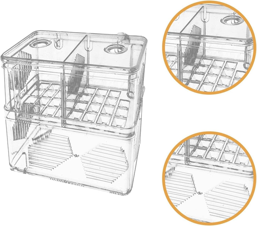 Aquarium Fish Breeder Box Hatching Clear Accessory Acrylic Fish Box Separator for Clownfish Guppy Fishes