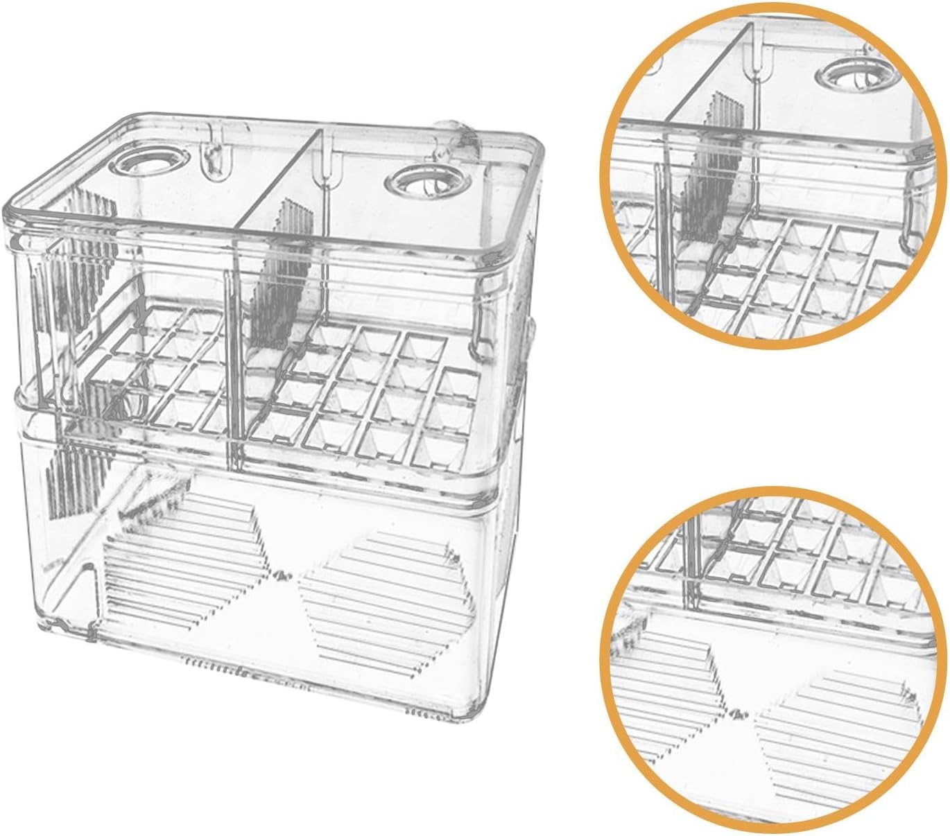 Aquarium Fish Breeder Box Hatching Clear Accessory Acrylic Fish Box Separator for Clownfish Guppy Fishes