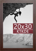KTKDE 20x30 Picture Frame Wooden with Polished Plexiglass, Studio Gallery Vertical & Horizontal Wall Hanging Large Poster Frame for Photos,Minimalist Style -Any style Best gift
