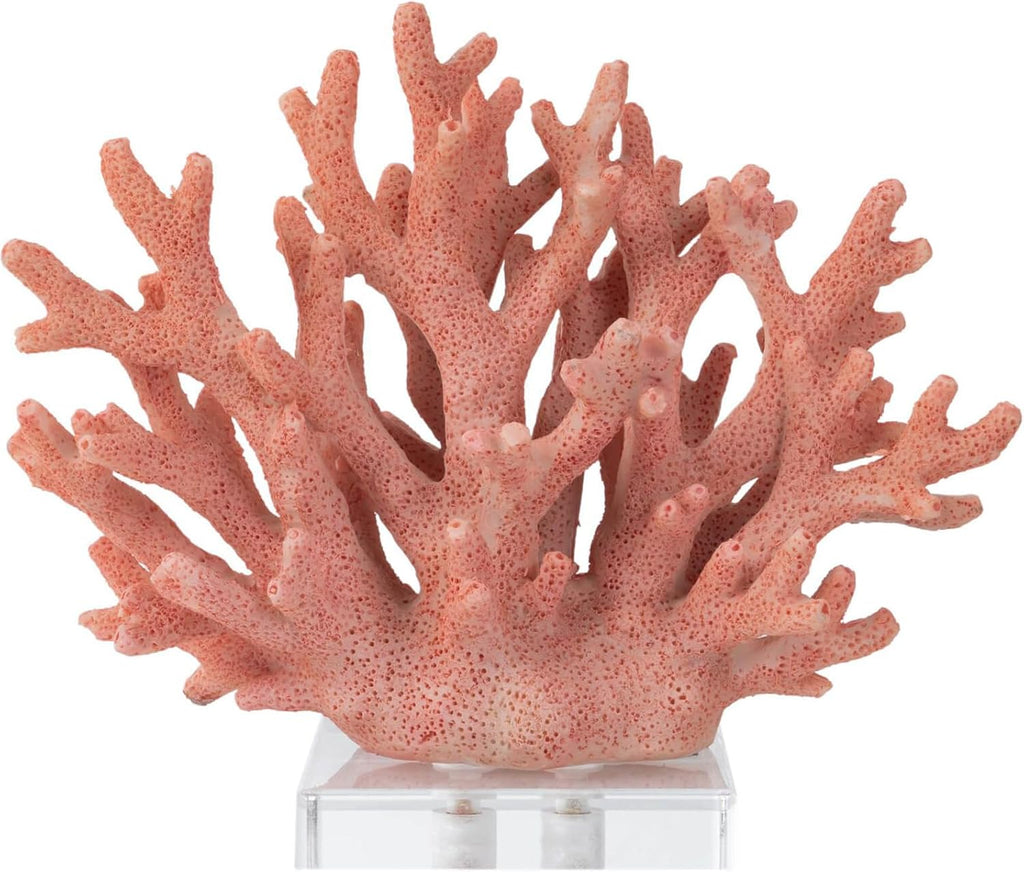 Coral Reef Decor Faux Coral Decor Resin Coral Home Decoration Coral Standing Décor Coral Sculpture with Acrylic Base Pink