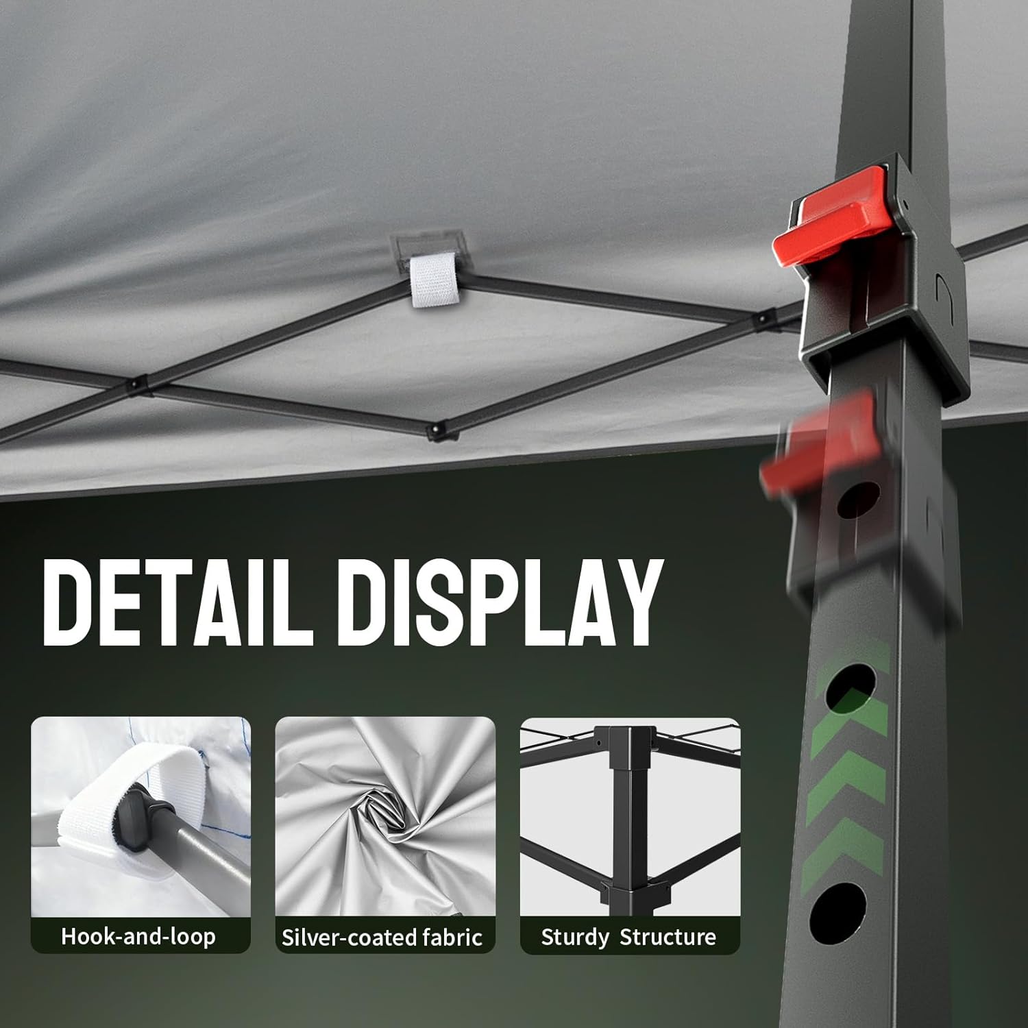 CROWN SHADES 10x10 Pop Up Canopy - Patented Center Lock One Push Instant Outdoor Canopy Beach Tent with STO-N-Go Bag 8 Stakes & 4 Sand Bags，White
