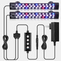 hygger Dual-Channel Controller Submersible Aquarium LED Light, 24/7 Mode Full Spectrum Hidden Fish Tank Light with 3 Rows Beads 7 Colors Auto On Off, Adjustable Timer Brightness (2)
