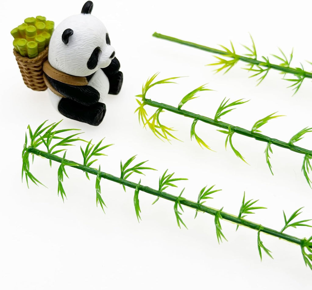 Woohome Model Miniature Bamboo Trees, Green Plastic Bamboo Trees for Building Model, Home Miniature Landscape Landform Diorama Project, 50 PCS, 5.9’’