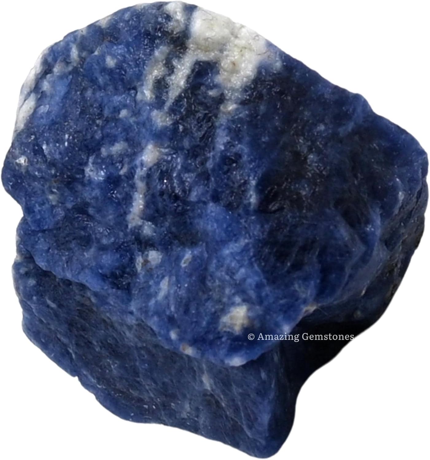 Sodalite Raw Crystals and Healing Stones, Natural Rocks for Tumbling and DIY Raw Stones and Crystals (1 lb)