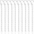 YINGFENG 10 Pack 9.5 Inch Silver Hanging Chains for Hanging Bird Feeders, Bird Houses, Planters, Baskets, Birdbaths, Lanterns, Wind Chimes, Billboards, Signs and Ornaments