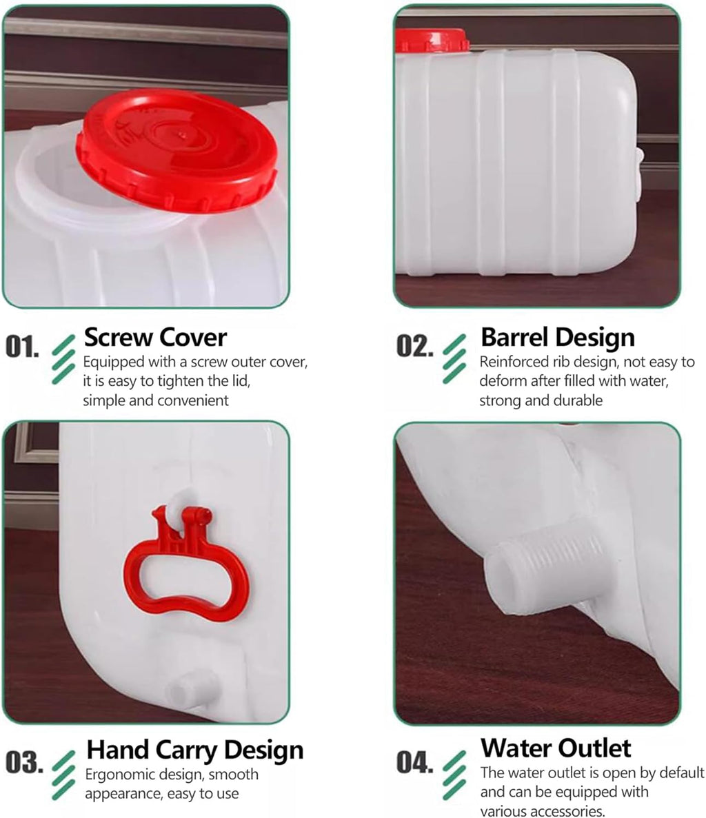 53 Gallon Water Storage Container with 3M Water Pipe, Portable Plastic Water Carrier Large Capacity Water Tank Thick Water Dispenser for Household Outdoor Camping RV Self-Driving(Size:200L/52.8Gallon)