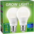 Briignite Grow Light Bulbs, Full Spectrum Grow Light Bulb, LED Grow Light Bulb A19 Bulb, Plant Light Bulbs E26 Base, 11W Grow Bulb 100W Equivalent, Grow Light for Indoor Plants, Seed Starting, 2 Pack