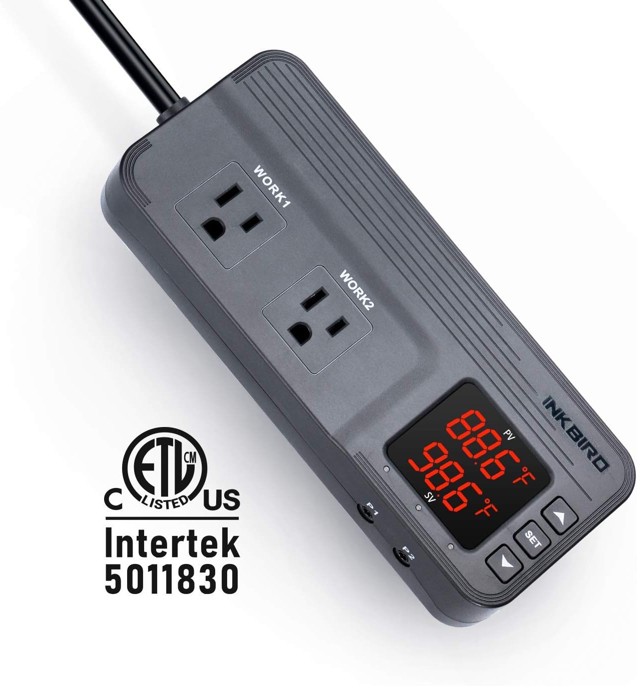 Inkbird Temperature and Humidity Controller ITC-608T Pre-Wired Dual Stage Thermostat 120VAC 15A 1800W ETL Listed Mushroom Greenhouse Homebrew