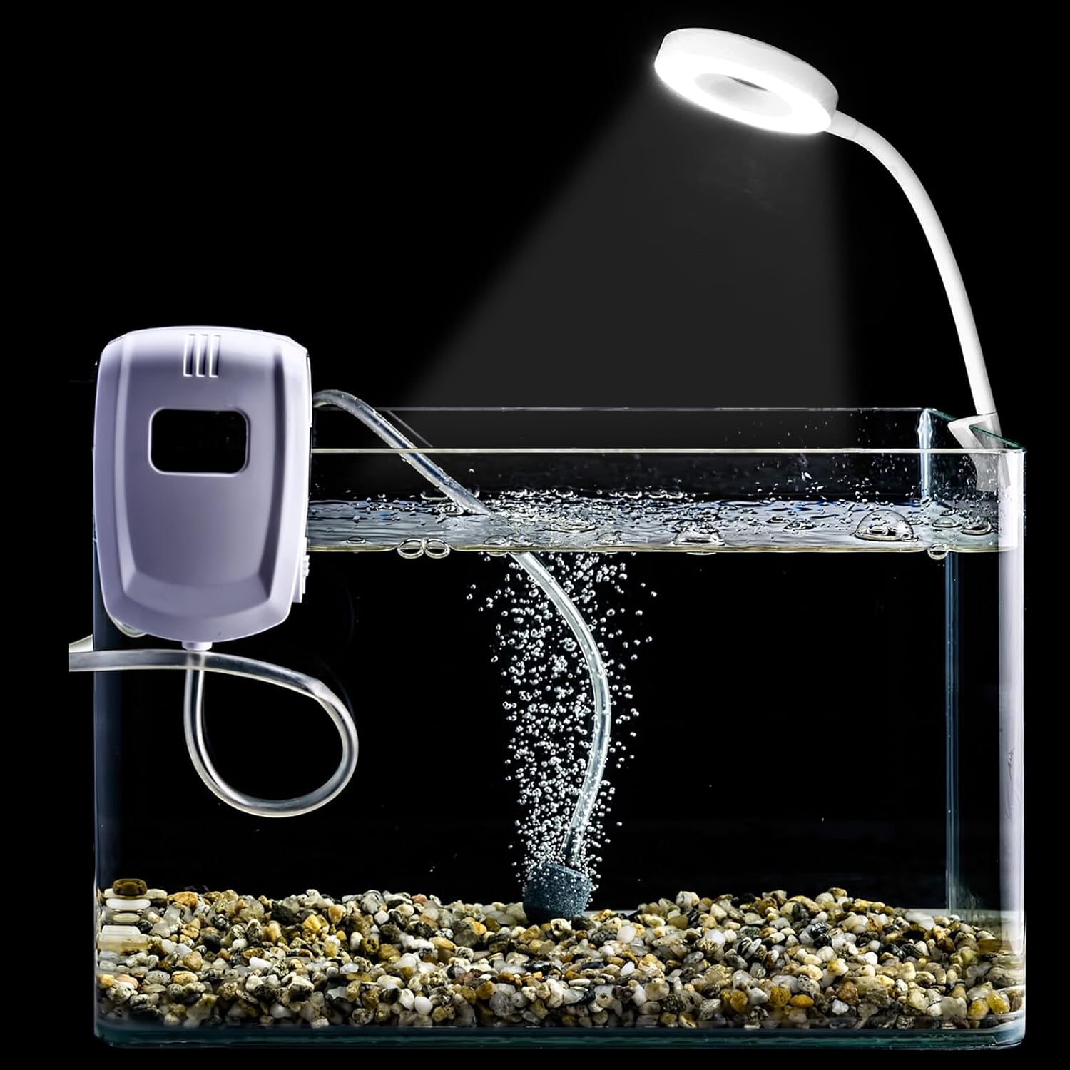 Adjustable Small LED Fish Tank Light Clip Type Aquarium Lamp for Aquatic Plant Lighting Portable USB-Powered Aquarium Accessory with Housing