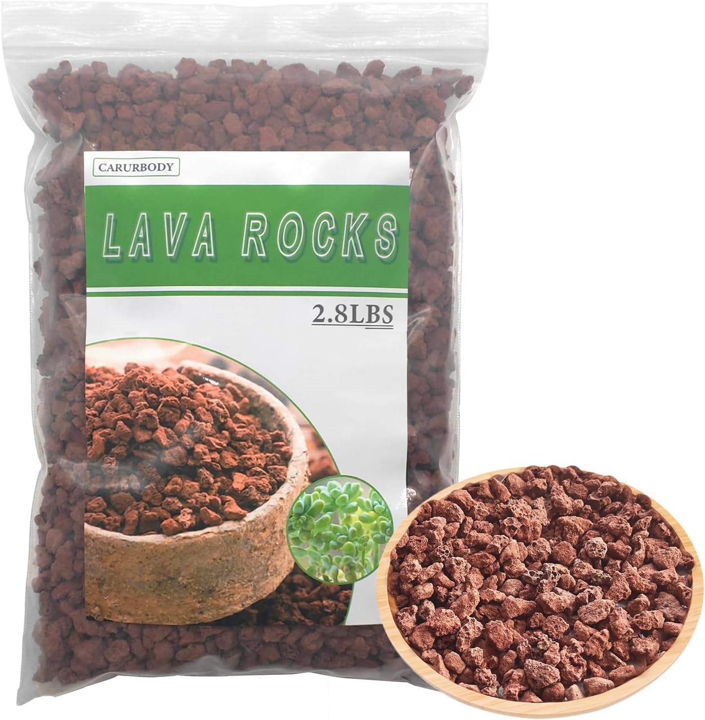 Red Lava Rocks for Plants -100% Pure Volcanic Rock No Dyes or Chemicals-Best Lava Stones Top Dressing for Cacti Succulents Plants,Bonsai