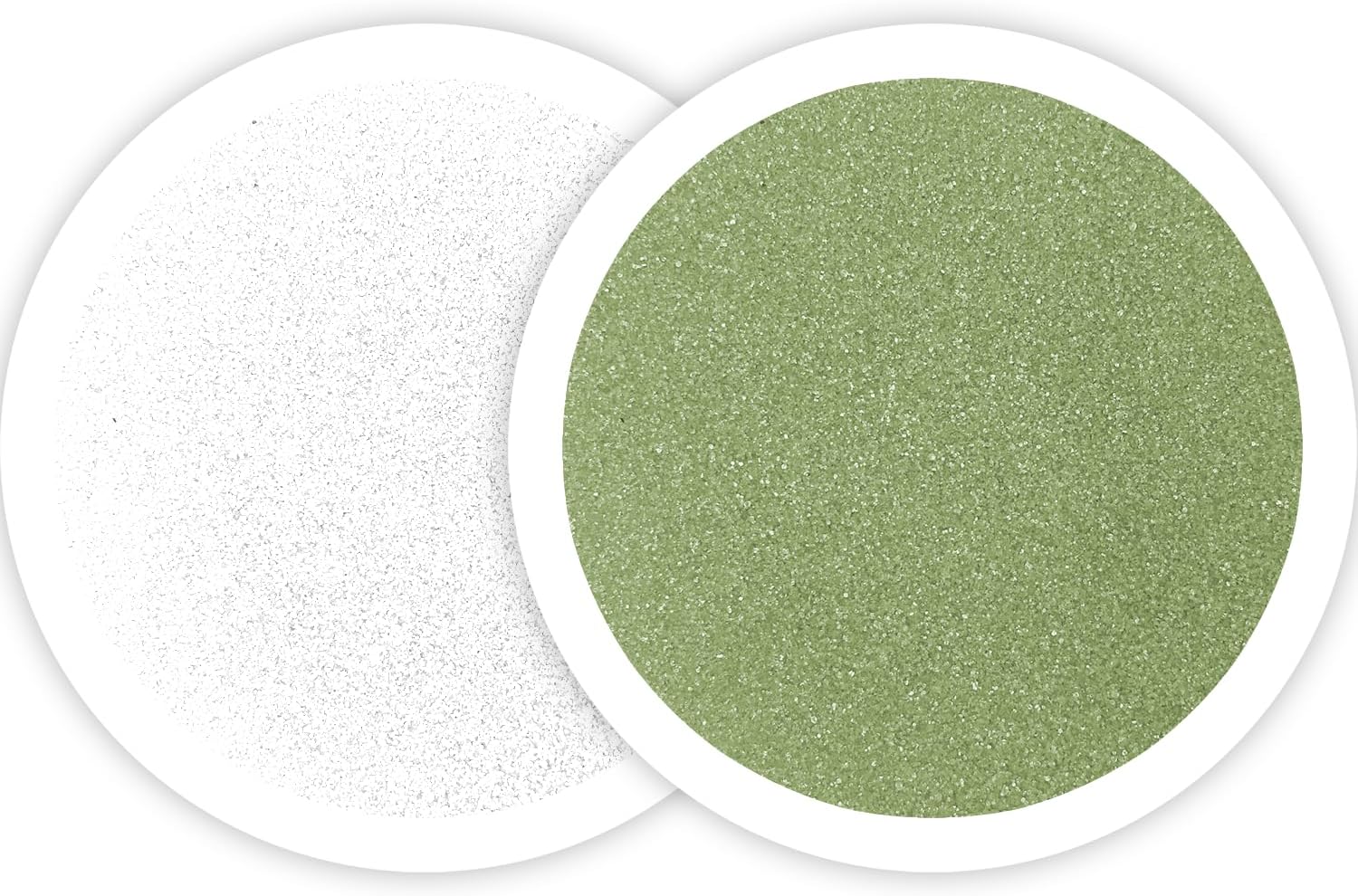 Sandsational Sparkle Sage Green and White Unity Sand 2 Pack, 1 LB (16 oz) of Each Color, Colored Sand for Weddings, Vase Filler, Home Décor, Crafts, Terrariums, and More