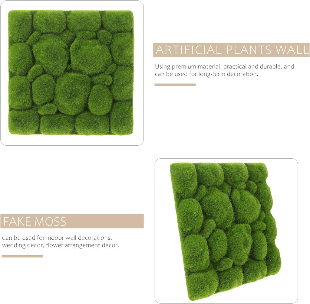 Artificial Moss Mat Wall Moss Panel DIY Synthetic Turf Landscape Artificial Grass Mats Lawn Carpet Wall Background Decor for Wedding Home Backyard Patio Balcony Decor