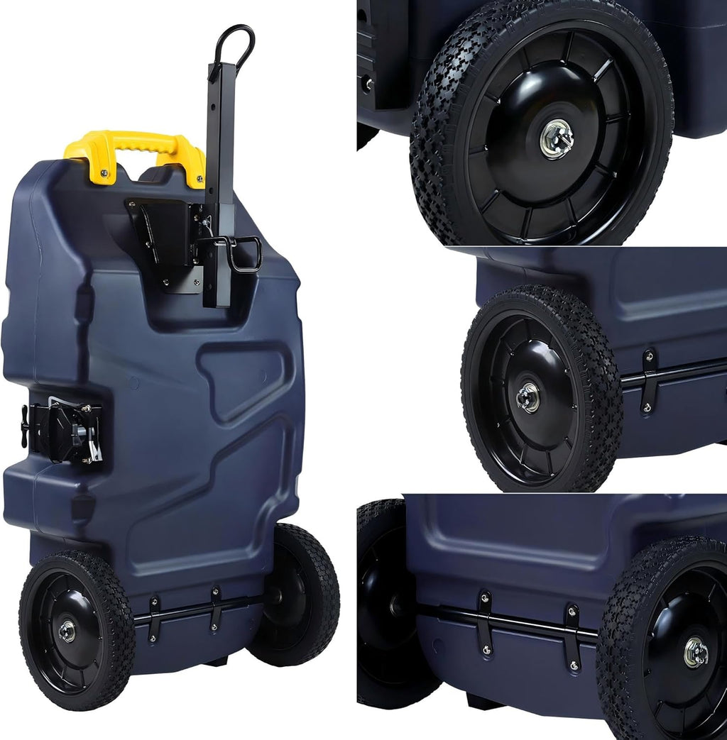 30 Gallon RV Portable Waste Tank 2 Wheel Tote Tank
