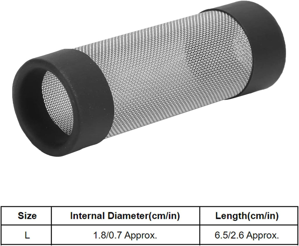 Zerodis Aquarium Intake Filter Mesh Aquarium Filter Cover Stainless Stainless Steel Aquarium Filter Steel Inlet and Outlet Protective Mesh for Fish Shrimps Intake Guard Mesh Cover
