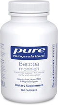 Pure Encapsulations Bacopa Monnieri | Supplement for Brain, Memory, Concentration, and Stress Support* | 180 Capsules