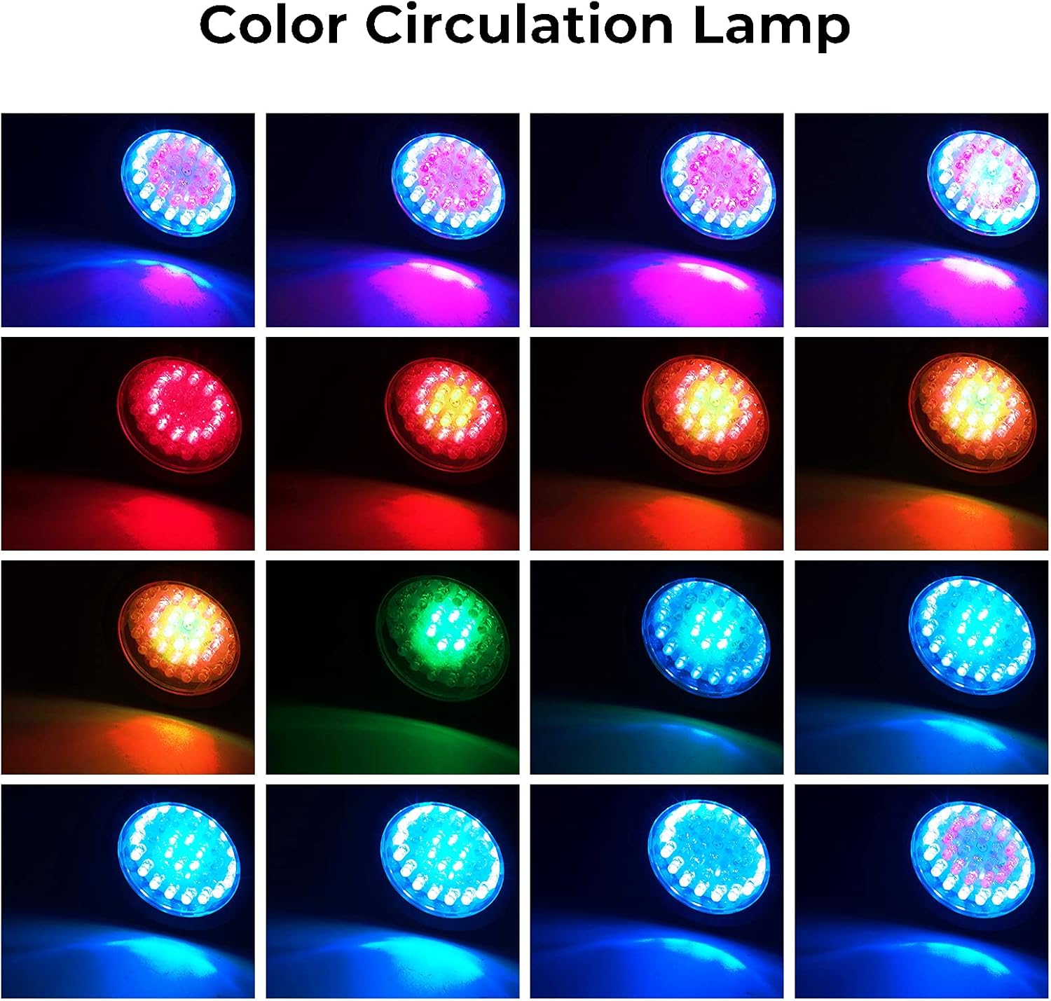 Pond Lights, Underwater Fountain Lights Color Changing Spotlight RGB Dimmable IP68 Waterproof Submersible Landscape Spot Lights for Outdoor Lawn Fountain Yard, 2 in Set