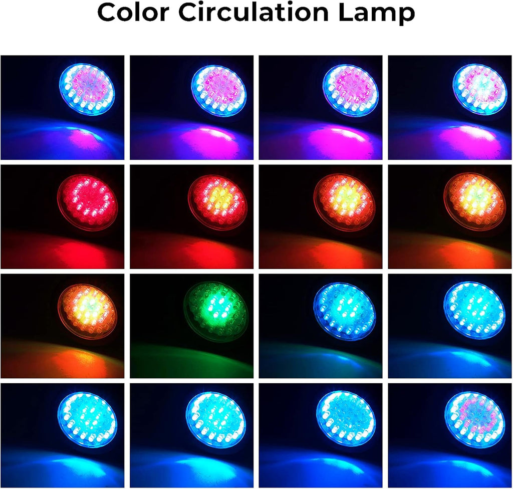 Pond Lights, RGB Outdoor LED Fountain Lights Underwater Landscape Spot Lights IP68 Waterproof Dimmable Memory for Garden Yard Lawn Waterfall (4 Lights)