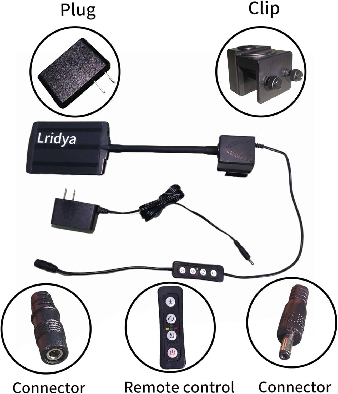 8W Clip-On Aquarium Light - White/Blue/Red,5 Brightness Levels,Timer (3/6/12H)
