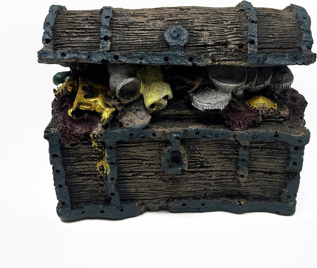 Mipukbay Fish Tank Decorations, Aquarium Decor Treasure Chest Aquarium Ornament for Small Tank