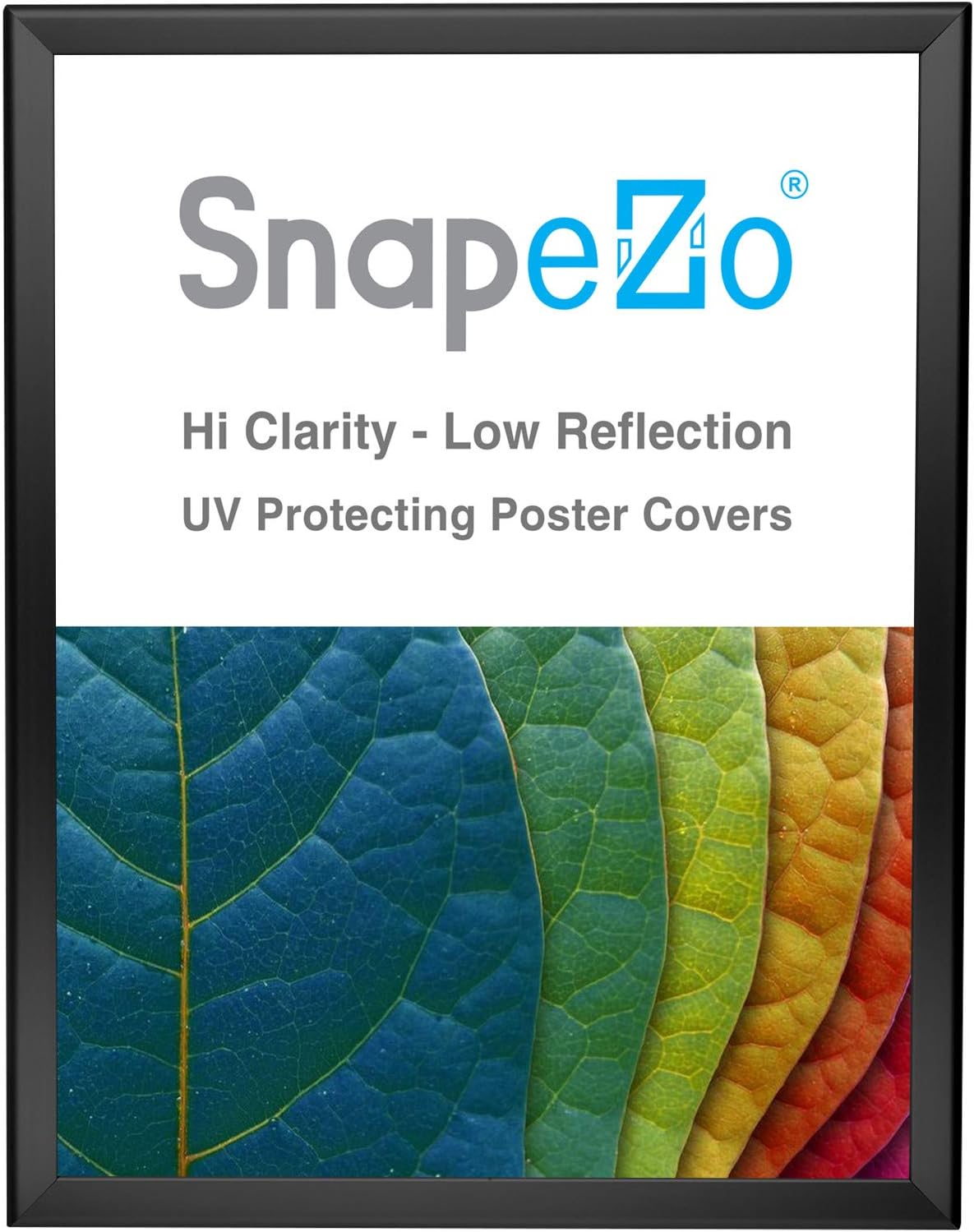 SnapeZo Poster Frame 22x28, Black, 1.25 Inch Aluminum Profile, Front-Loading Snap Frame, Wall Mounting, Professional Series