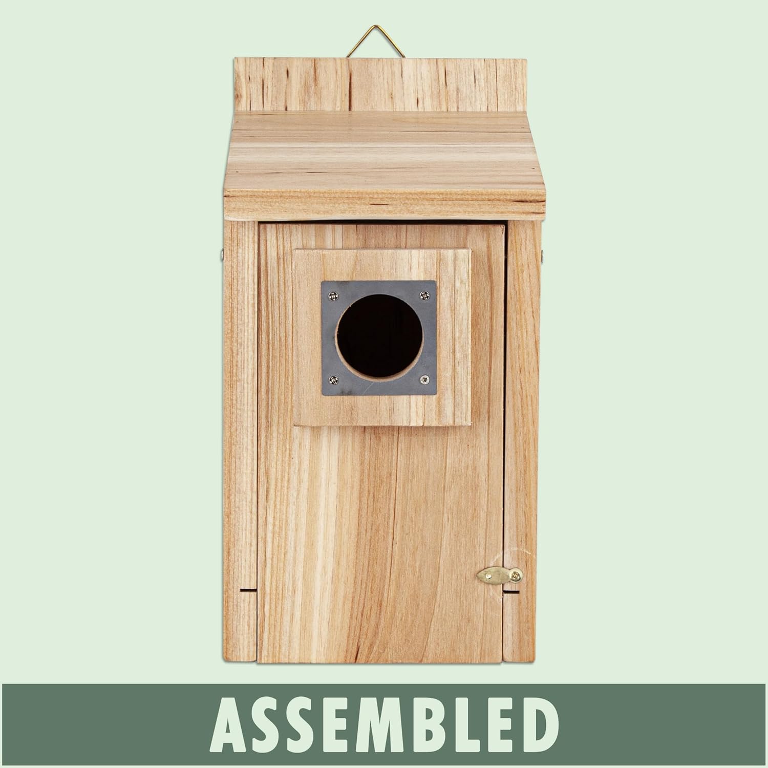 CARTMAN 0.6 Inch Thick Wood Bird Houses with Stainless Steel Guard, Hummingbird House for Outside Clearance Garden Country Cottages