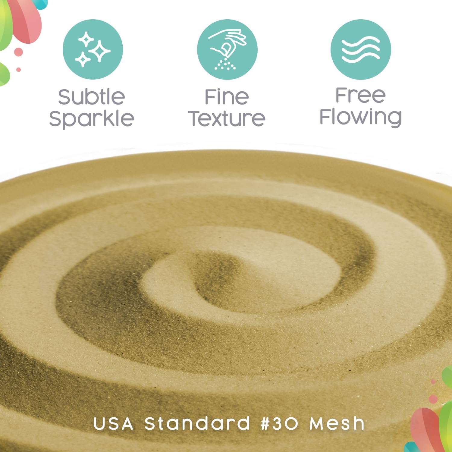 Sandsational Sparkle Hazelnut and White Unity Sand 2 Pack, 1 LB (16 oz) of Each Color, Colored Sand for Weddings, Vase Filler, Home Décor, Crafts, Terrariums, and More