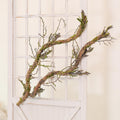 2Pcs 39.4inch Thick Bendable Artificial Tree Trunk Fake Large Wood Branches Twig Moss Grape Vine Garland Twisted Stick For Craft Terrarium Outdoor Hanging Mantel Reptile Climbing Wall Christmas Decor
