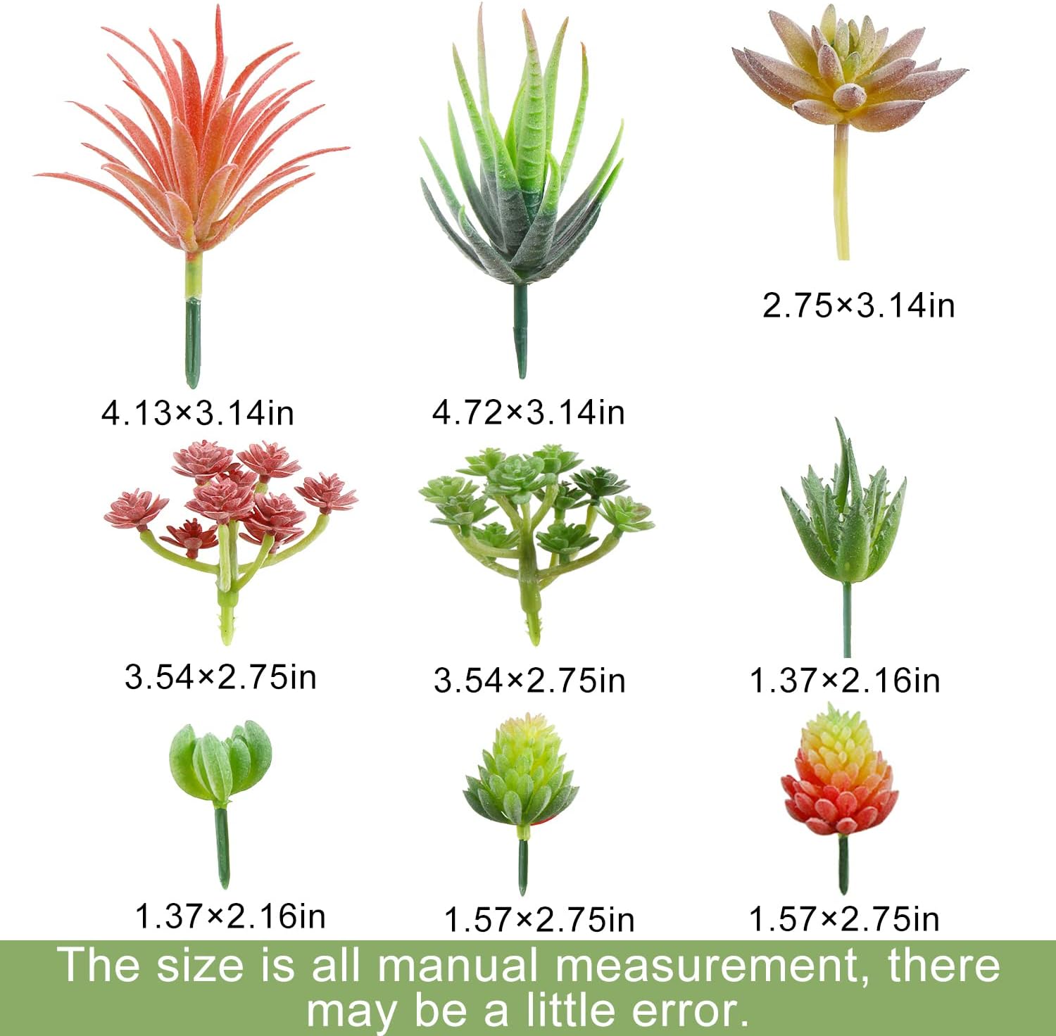 FOIMAS 18pcs Mini Artificial Succulent Plant,Flocked Faux Succulent for Floral Wall Garden Arrangement Home Office Decor,Unpotted