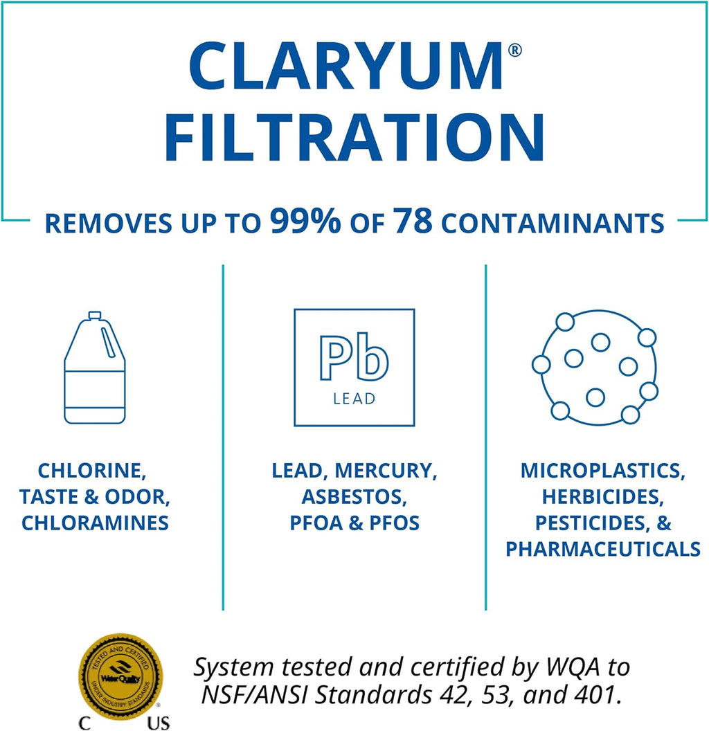 Aquasana Countertop Water Filter System for Drinking Water - Clean Water Machine - Removes 97% of Chlorine - Compact Filtration for Kitchen