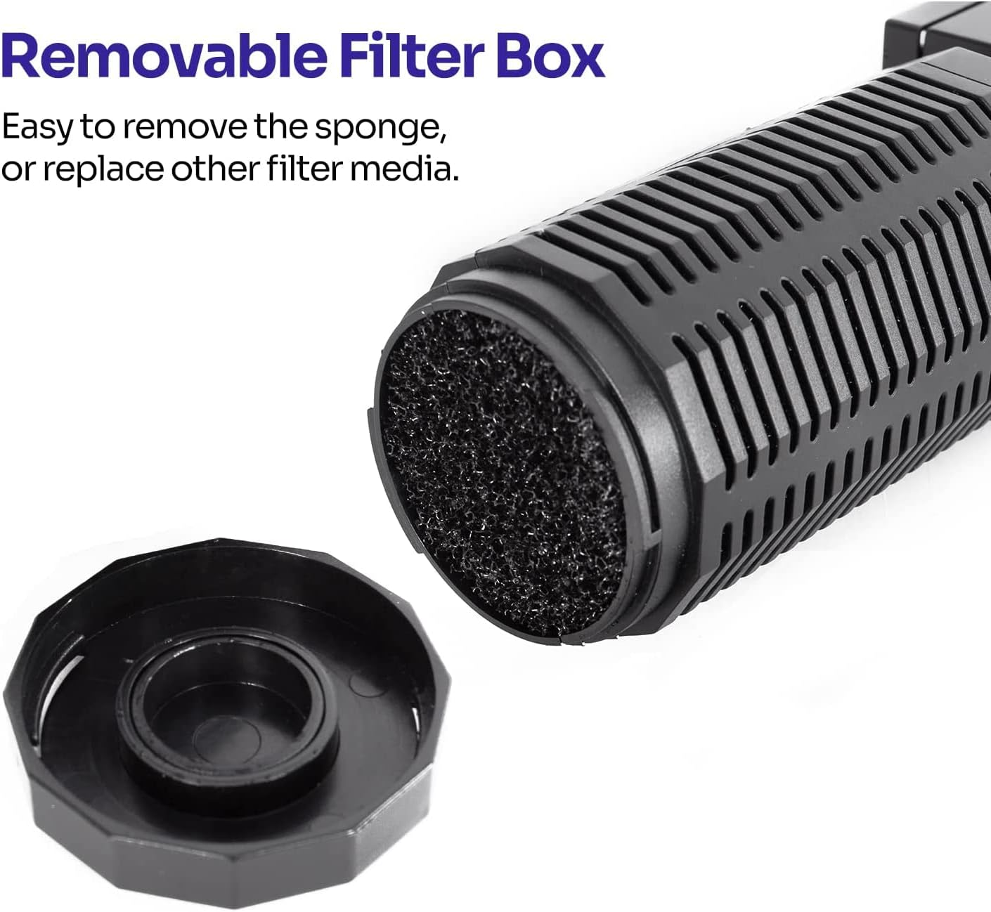 Aquarium Internal Filter for 10-50 Gallon Tanks, 13W Power Biochemical Sponge Fish Turtle Tank Filter with Aeration System, Silent Submersible Filters, 212 GPH