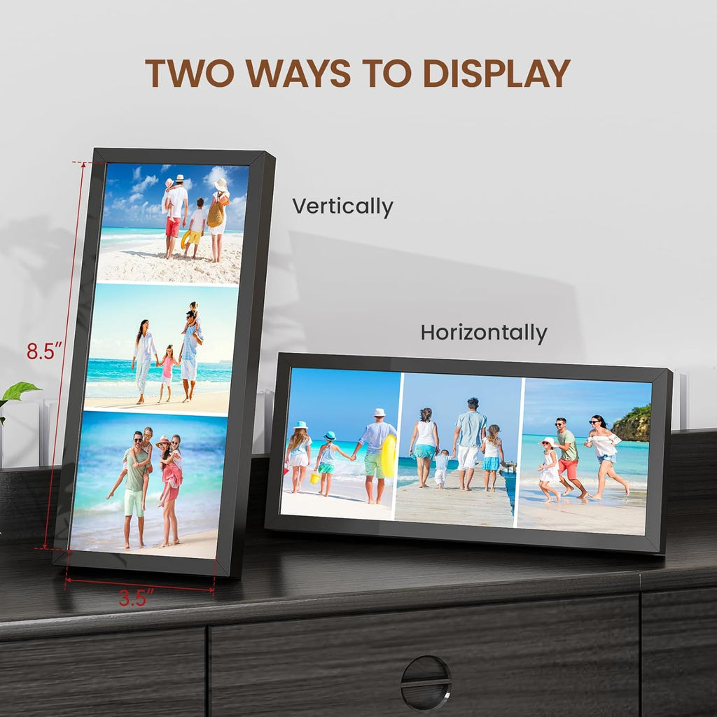 Heimlove 4x9 Aluminum Picture Frame,4 x 9 Business License Certificate with Real Glass,Tabletop Display,Mounting Horizontally or Vertically Decor for Wall-1Pack