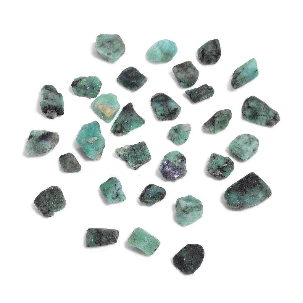 100 carats Raw Green Emerald Stone Lot, Rough Gemstone, Natural Crystals, Chakra Crystals, Healing Stones, Wholesale Pack, Jewelry Making Supply, Supply, (6 to 8pcs)